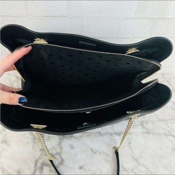 Kate Spade Large Jordyn Chain Tote in Black AUTHENTIC New w/out tags - Picture 8 of 10